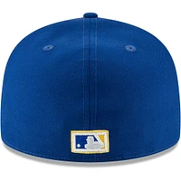 Men's New Era Yellow Milwaukee Brewers Cooperstown Collection Wool 59FIFTY Fitted Hat