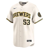 Maillot de joueur Nike Brandon Woodruff crème Milwaukee Brewers Home Limited pour homme