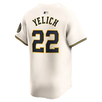 Men's Nike Christian Yelich Cream Milwaukee Brewers Home Limited Player Jersey