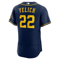 Men's Nike Christian Yelich Navy Milwaukee Brewers 50th Season Alternate Authentic Player Jersey