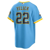 Men's Nike Christian Yelich Powder Blue Milwaukee Brewers City Connect Replica Player Jersey