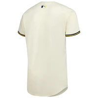 Maillot Nike crème à domicile Elite des Milwaukee Brewers pour homme