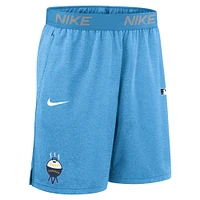 Men's Nike  Light Blue Milwaukee Brewers Authentic Collection City Connect Performance Knit Shorts