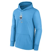 Men's Nike Powder Blue Milwaukee Brewers Authentic Collection City Connect Performance Pullover Hoodie
