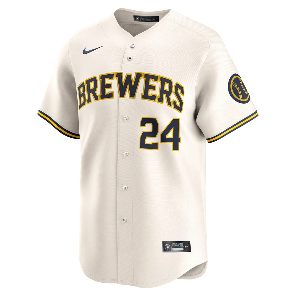 Maillot de joueur Nike William Contreras crème Milwaukee Brewers Home Limited pour homme
