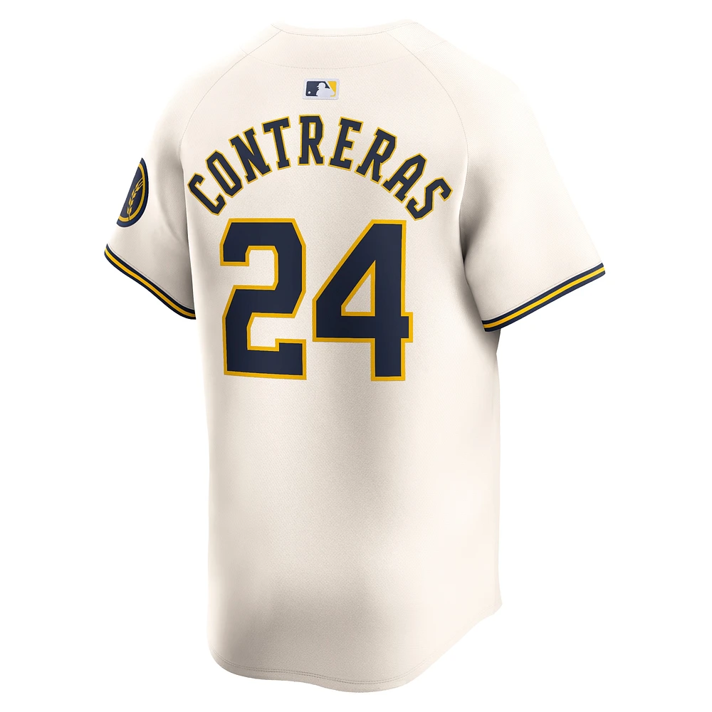 Maillot de joueur Nike William Contreras crème Milwaukee Brewers Home Limited pour homme