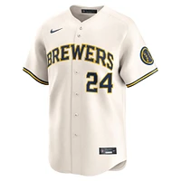 Men's Nike William Contreras Cream Milwaukee Brewers Home Limited Player Jersey