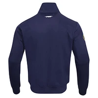 Men's Pro Standard Navy Milwaukee Brewers Fast Lane Full-Zip Track Jacket