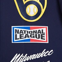 Men's Pro Standard Navy Milwaukee Brewers Fast Lane Full-Zip Track Jacket