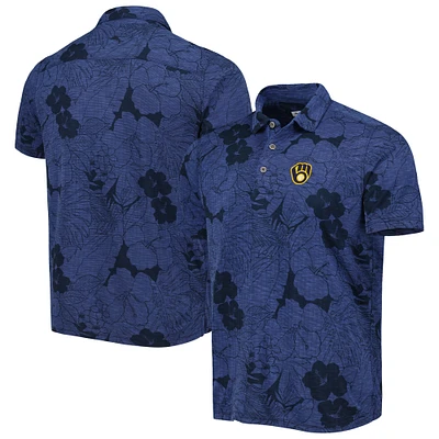 Men's Tommy Bahama  Navy Milwaukee Brewers Blooms Polo