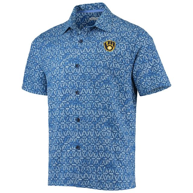Chemise boutonnée Tommy Bahama Royal Milwaukee Brewers Barrie Batik pour hommes