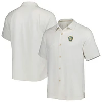 Chemise boutonnée Tommy Bahama Milwaukee Brewers Sport Tropic Isles Camp pour homme, blanche