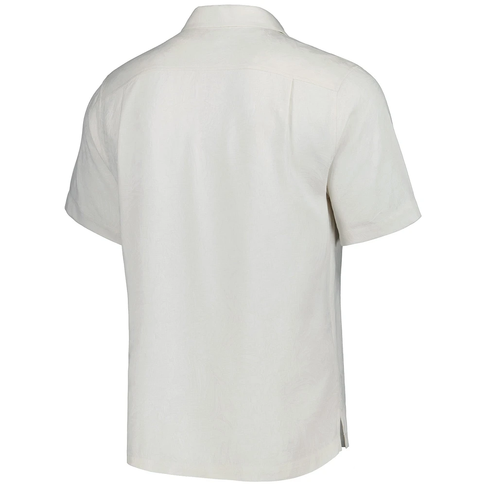 Chemise boutonnée Tommy Bahama Milwaukee Brewers Sport Tropic Isles Camp pour homme, blanche