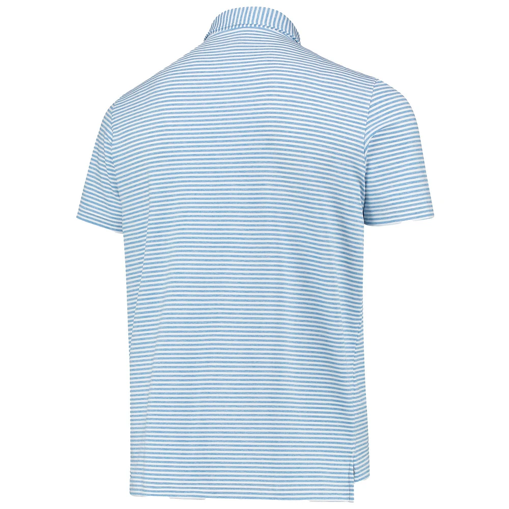 Men's Vineyard Vines Light Blue Milwaukee Brewers Heathered Winstead Sankaty Polo