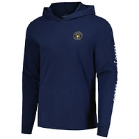 Men's Vineyard Vines Navy Milwaukee Brewers Long Sleeve Hoodie T-Shirt
