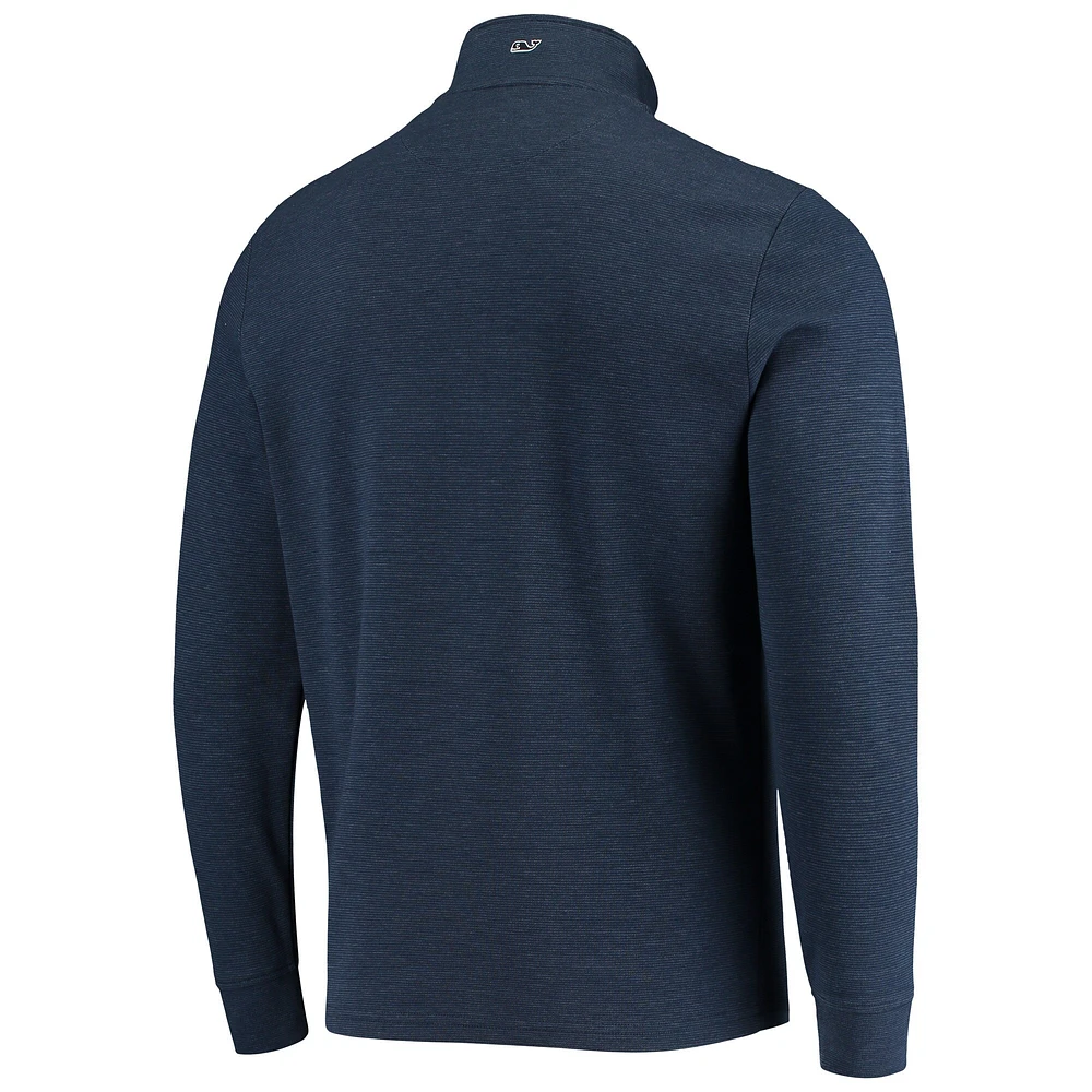 Men's Vineyard Vines Navy Milwaukee Brewers Saltwater Quarter-Zip Jacket