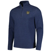 Men's Vineyard Vines Navy Milwaukee Brewers Saltwater Quarter-Zip Jacket