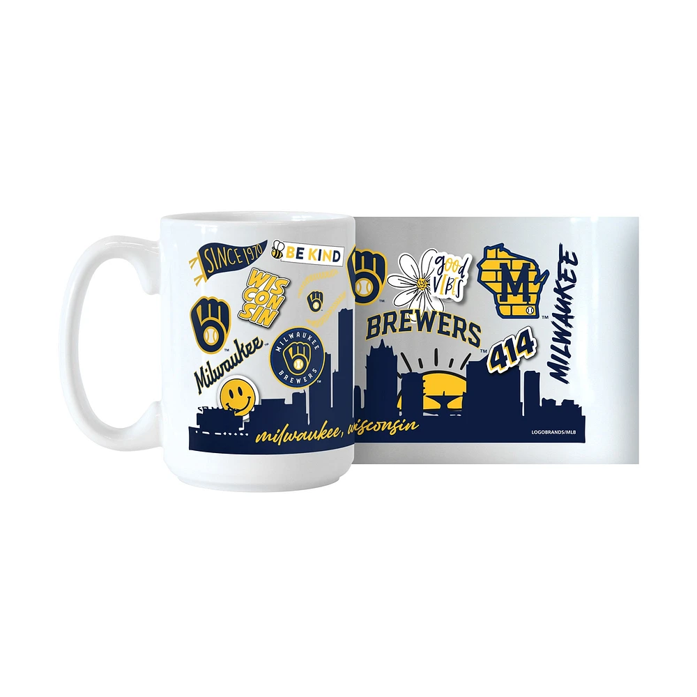 Milwaukee Brewers 15oz. Native Ceramic Mug