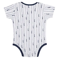Newborn & Infant Gray/White Milwaukee Brewers Two-Pack Play Ball Bodysuit Set
