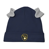 Newborn & Infant Navy/White Milwaukee Brewers Dream Team Bodysuit Hat Footed Pants Set