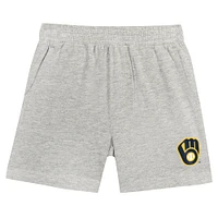 Toddler Fanatics Navy/Gray Milwaukee Brewers Bases Loaded T-Shirt & Shorts Set
