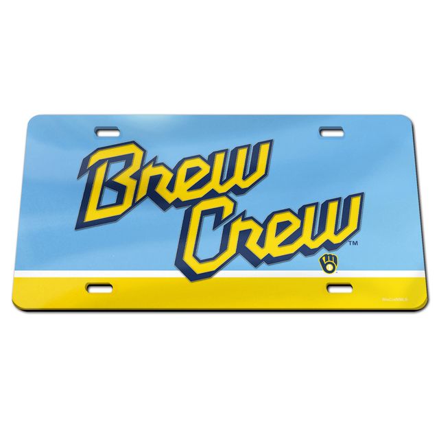 Plaque d'immatriculation WinCraft Milwaukee Brewers City Connect
