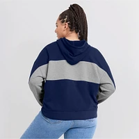 Women's Fanatics Navy Milwaukee Brewers Filled Stat Sheet Pullover Hoodie