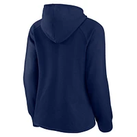 Women's Fanatics Navy Milwaukee Brewers Perfect Play Raglan Pullover Hoodie