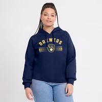 Women's Fanatics Navy Milwaukee Brewers Perfect Play Raglan Pullover Hoodie