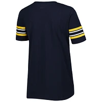 Women's New Era Navy Milwaukee Brewers Team Stripe T-Shirt