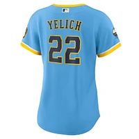 Women's Nike Christian Yelich Powder Blue Milwaukee Brewers City Connect Replica Player Jersey