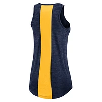 Women's Nike Navy Milwaukee Brewers Dri-FIT Performance Right Mix High Neck Tank Top