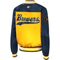 Women's Starter Gold Milwaukee Brewers The Legend Full-Snap Jacket
