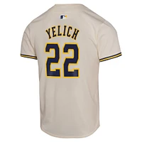 Youth Nike Christian Yelich Cream Milwaukee Brewers Home Game Player Jersey