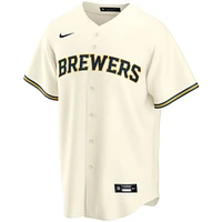 Youth Nike Christian Yelich Cream Milwaukee Brewers Home Replica Player - Jersey