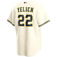 Youth Nike Christian Yelich Cream Milwaukee Brewers Home Replica Player - Jersey