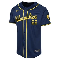 Youth Nike Christian Yelich Navy Milwaukee Brewers Alternate Limited Player Jersey