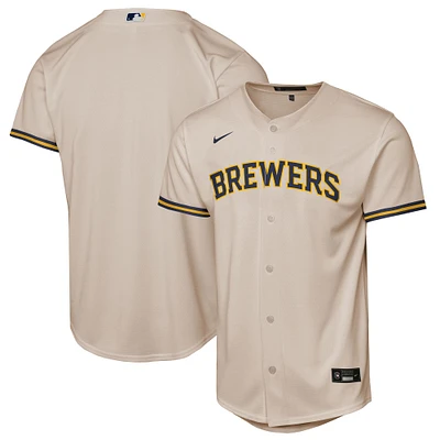 Maillot Nike crème pour jeunes Milwaukee Brewers Domicile Réplique 2.0