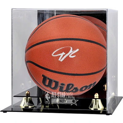 Ballon de basket-ball d'intérieur/extérieur Wilson autographié par Giannis Antetokounmpo Milwaukee Bucks avec logo Golden Classic 2024 NBA All-Star Game