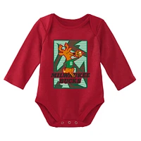 Infant Mitchell & Ness Hunter Green/Red Milwaukee Bucks Hardwood Classics Bodysuits Cuffed Knit Hat Set