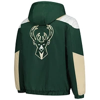Men's Starter  Green Milwaukee Bucks Charger Half-Zip Pullover Jacket