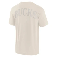 Men's Fanatics Cream Milwaukee Bucks Elements Iconic T-Shirt