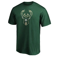 Men's Fanatics Giannis Antetokounmpo Hunter Green Milwaukee Bucks Playmaker Name & Number T-Shirt