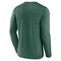 Men's Fanatics Heathered Hunter Green Milwaukee Bucks Where Legends Play Iconic Practice Long Sleeve T-Shirt