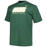 Men's Fanatics Hunter Green/Black Milwaukee Bucks Big & Tall Short Sleeve Long T-Shirt Set