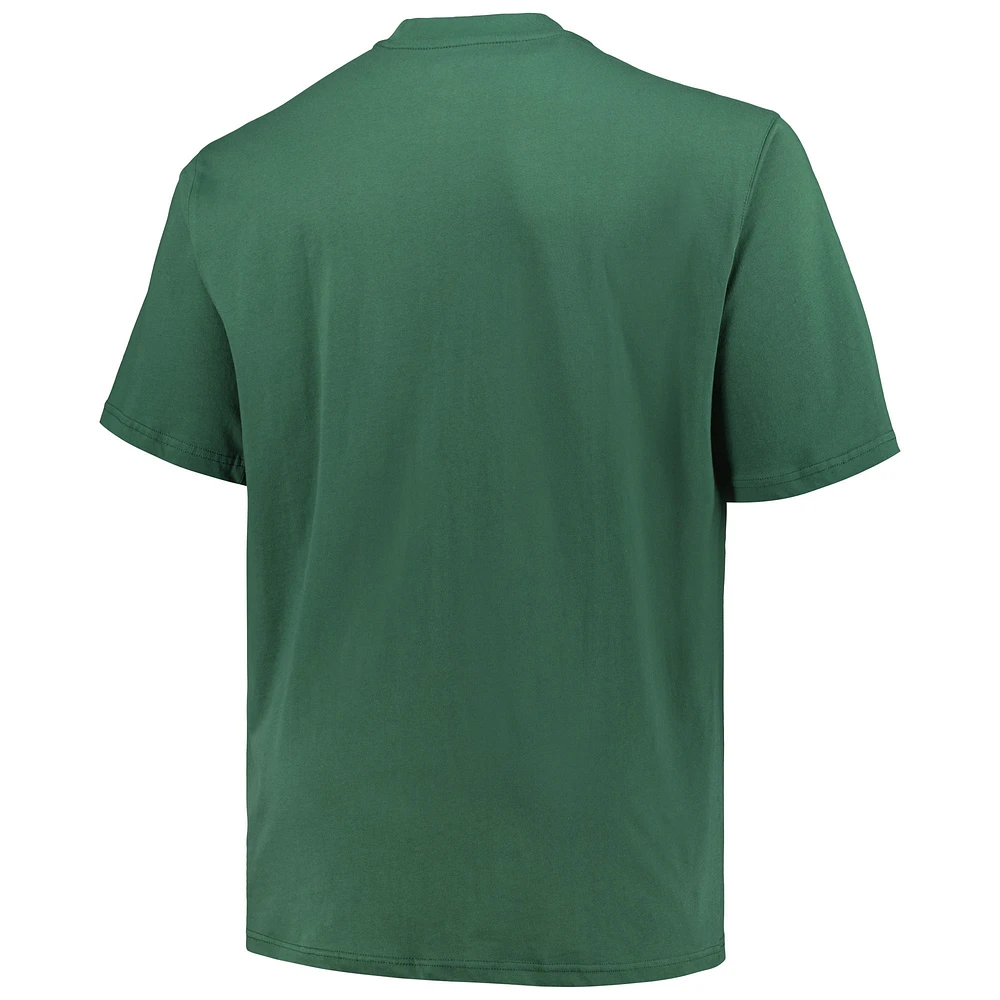 Men's Fanatics Hunter Green/Black Milwaukee Bucks Big & Tall Short Sleeve Long T-Shirt Set
