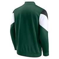Men's Fanatics Hunter Green Milwaukee Bucks Block Party League Best - Full-Zip Track Jacket