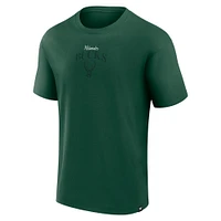 T-shirt de presse Full Court la collection Crossover Milwaukee Bucks Fanatics Hunter Green pour hommes