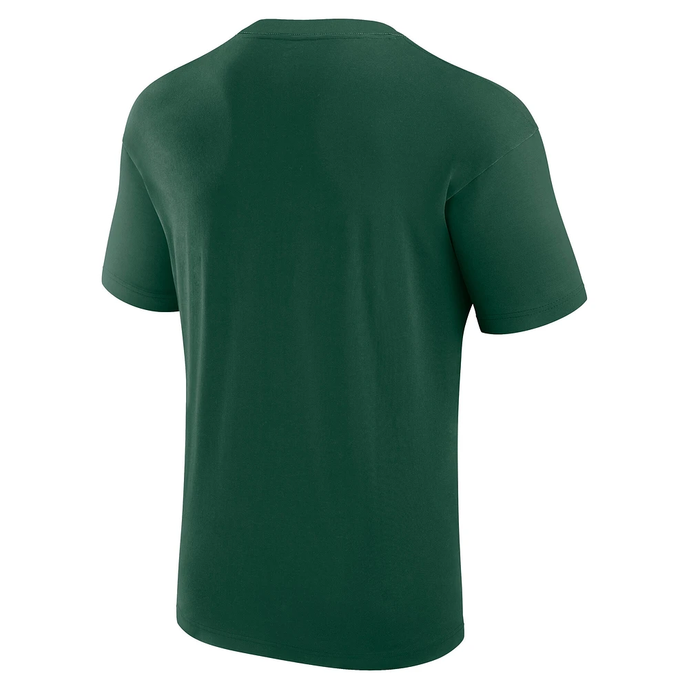 T-shirt de presse Full Court la collection Crossover Milwaukee Bucks Fanatics Hunter Green pour hommes