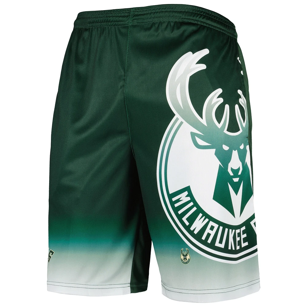 Men's Fanatics Hunter Green Milwaukee Bucks Graphic Shorts